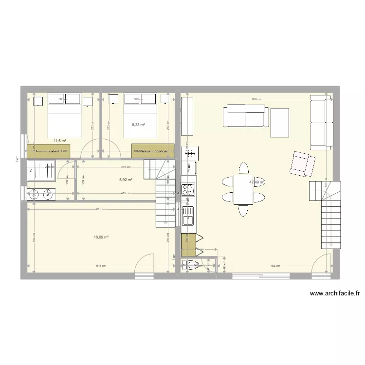 1er &eacute;tage appart 2. Plan de 