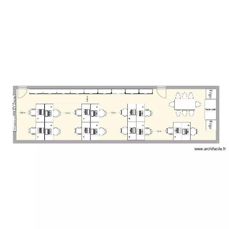 plan bureau proxi INP. Plan de 1  et 79 m²