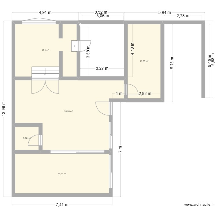 Garage apr&egrave;s travaux. Plan de 0 pièce et 0 m2