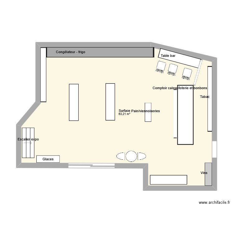 Tessin III. Plan de 1 pièce et 63 m2