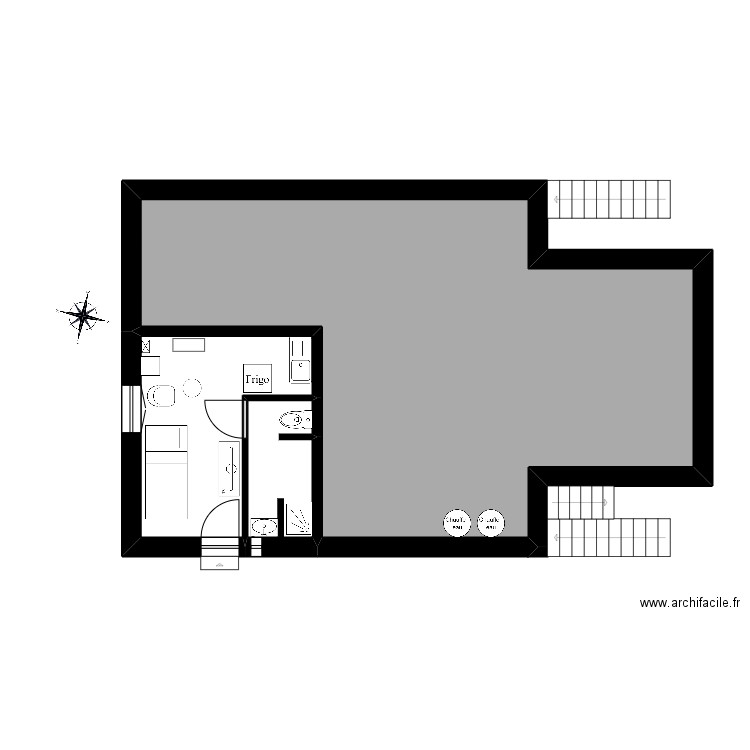 travail. Plan de 0 pièce et 0 m2