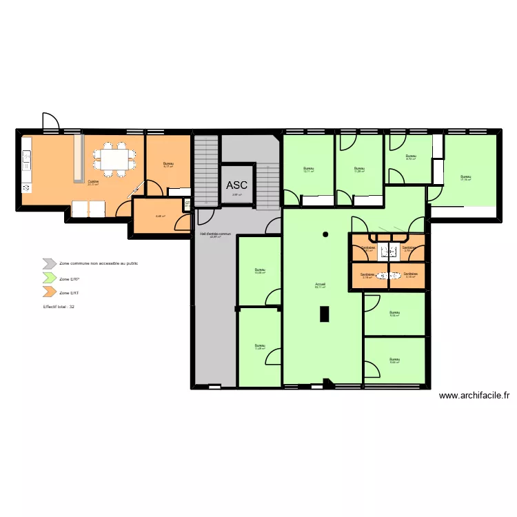 Ales - Am&eacute;nagement &eacute;lu et m&eacute;nage. Plan de 22  et 249 m²