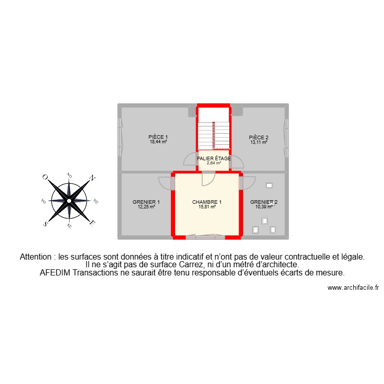 BI 24719. Plan de 33 pièces et 288 m2