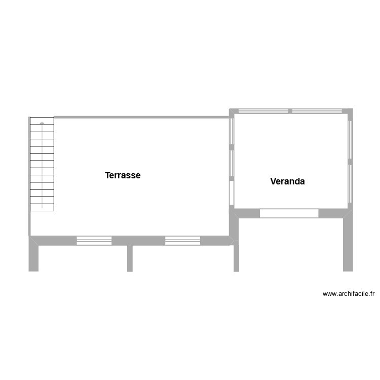 Arri&egrave;re maison. Plan de 0 pièce et 0 m2