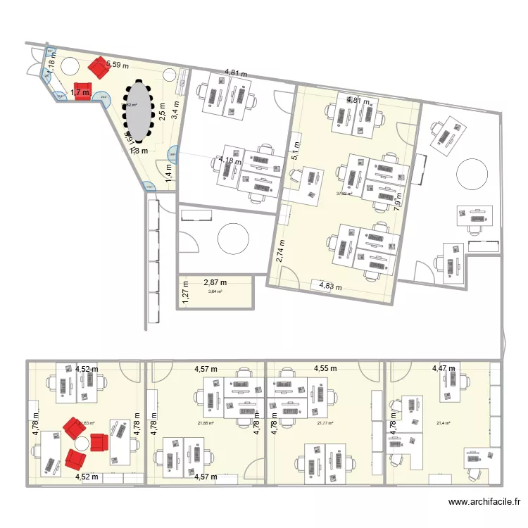 Joinville. Plan de 7  et 145 m²
