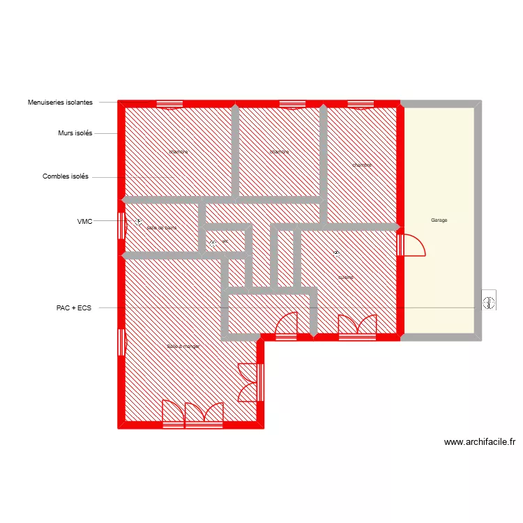 CHARENTON Christian Lucien &eacute;tape 2. Plan de 11  et 111 m²