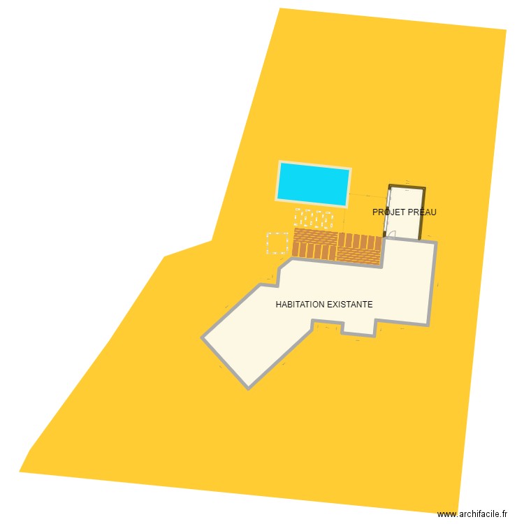 BIS BIS. Plan de 2 pièces et 260 m2