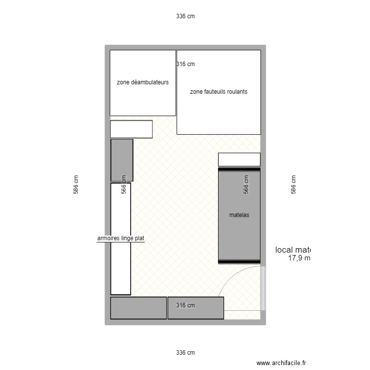 local matos médical. Plan de 0 pièce et 0 m2