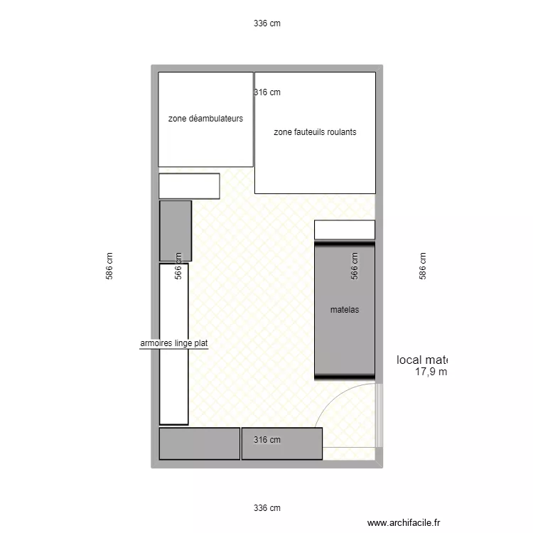 local matos m&eacute;dical. Plan de 