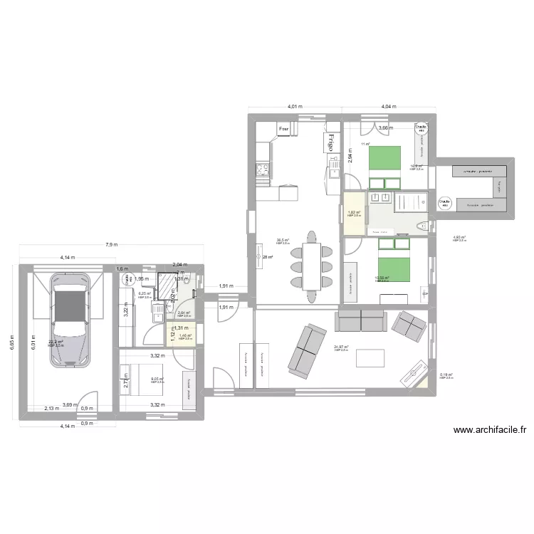 didier cuisine 2026/2. Plan de 14  et 269 m²