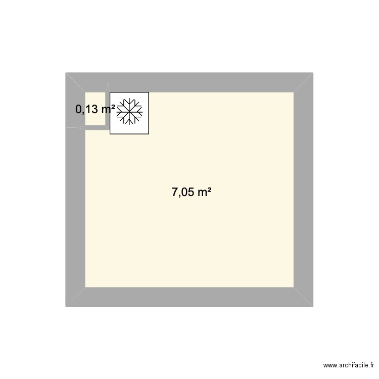 cuisine appartement julie. Plan de 2 pièces et 7 m2