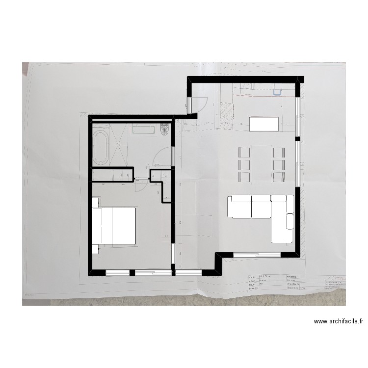 Appartement 2.5pce. Plan de 4 pièces et 24 m2