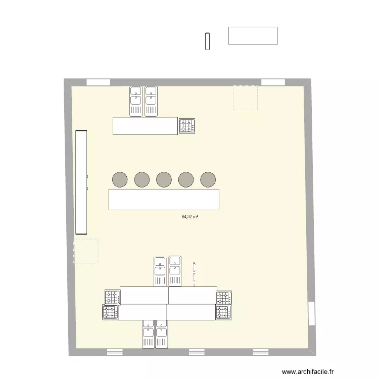 Olan cuisine. Plan de 1 Pièce et 85 m² Olan cuisine. Plan de 1 Pièce et 85 m²