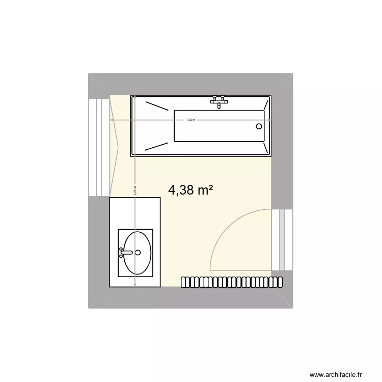 Projet Visse. Plan de 1 et 4 m² Projet Visse. Plan de 1 et 4 m²