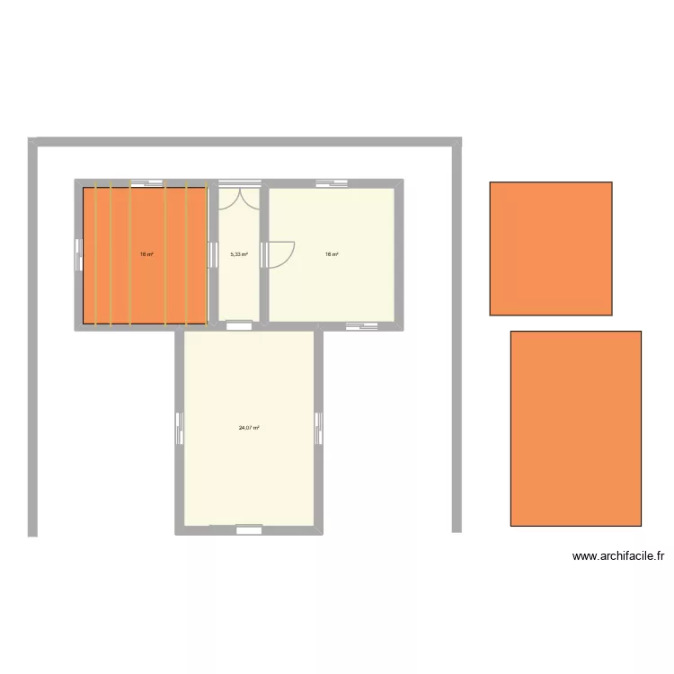Mon plan1. Plan de 4  et 61 m²