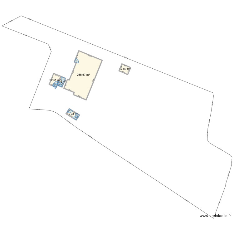 VillelongueBAse. Plan de 5 pièces et 336 m2