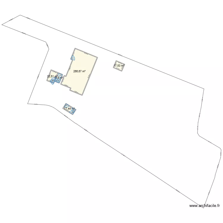 VillelongueBAse. Plan de 5 pièces et 336 m²