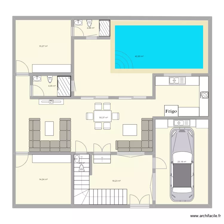 PVH3. Plan de 9 Pièces et 172 m²