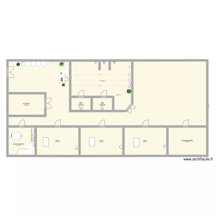 fisioloft. Plan de 10  et 321 m²
