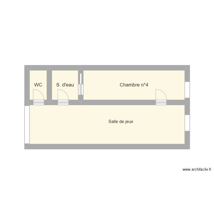 2ème étage Landouzy la cour. Plan de 4 pièces et 14 m2