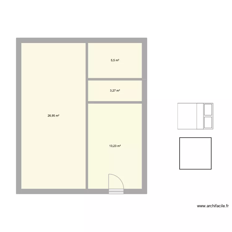 Coatpehen. Plan de 4 et 49 m² Coatpehen. Plan de 4 et 49 m²