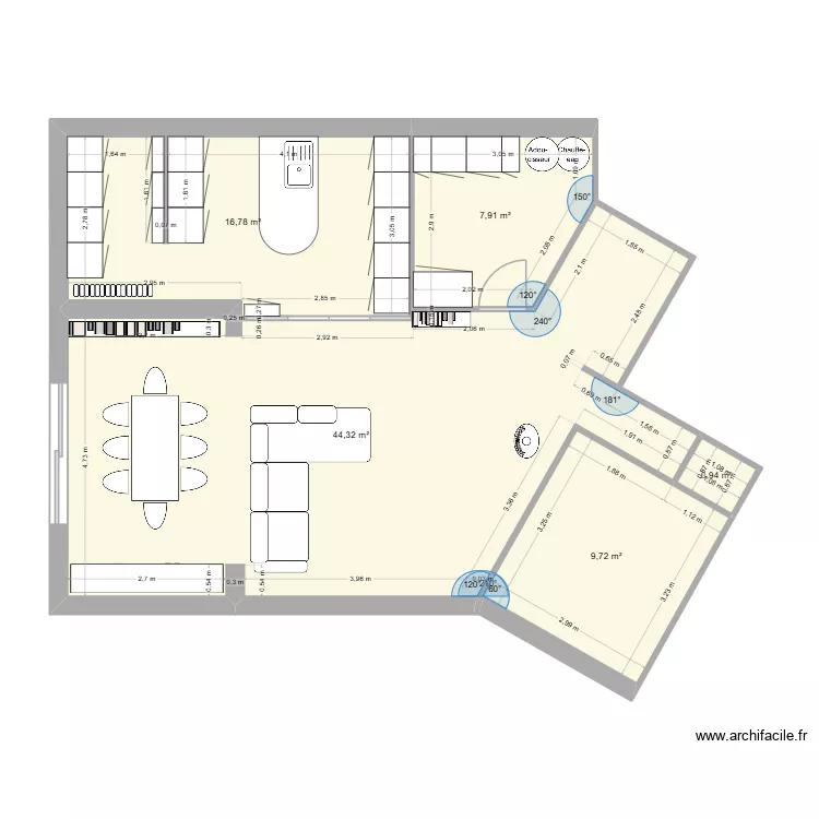 Maison Grisolles - A02a. Plan de 5  et 80 m²