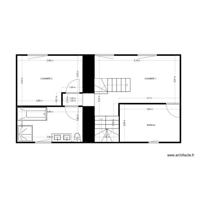 CHARLIE'S HOUSE 2. Plan de 4  et 47 m²