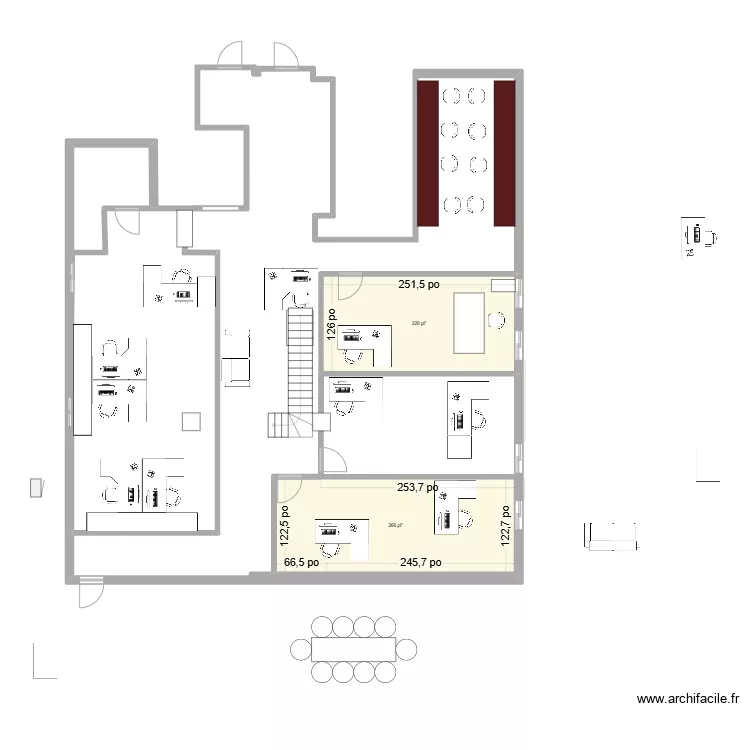 Bureau 5ieme. Plan de 