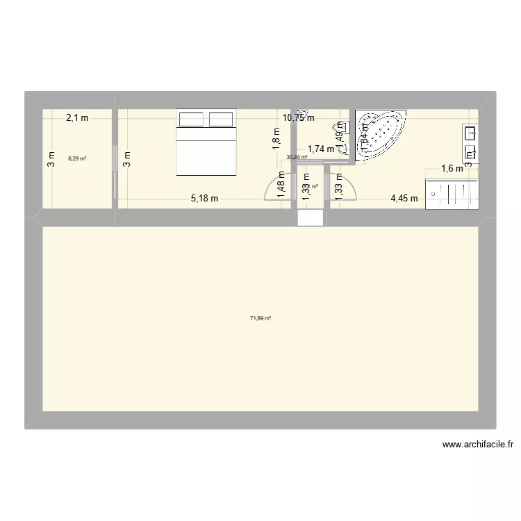 mouillere 3. Plan de 4 et 110 m² mouillere 3. Plan de 4 et 110 m²