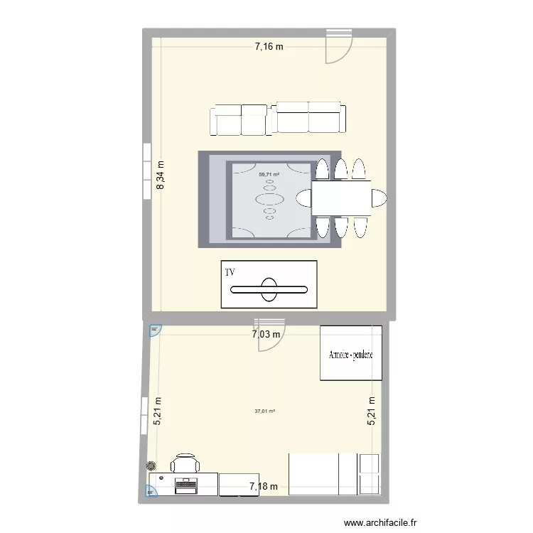 La casa a Rayan 5SV. Plan de 2  et 97 m²