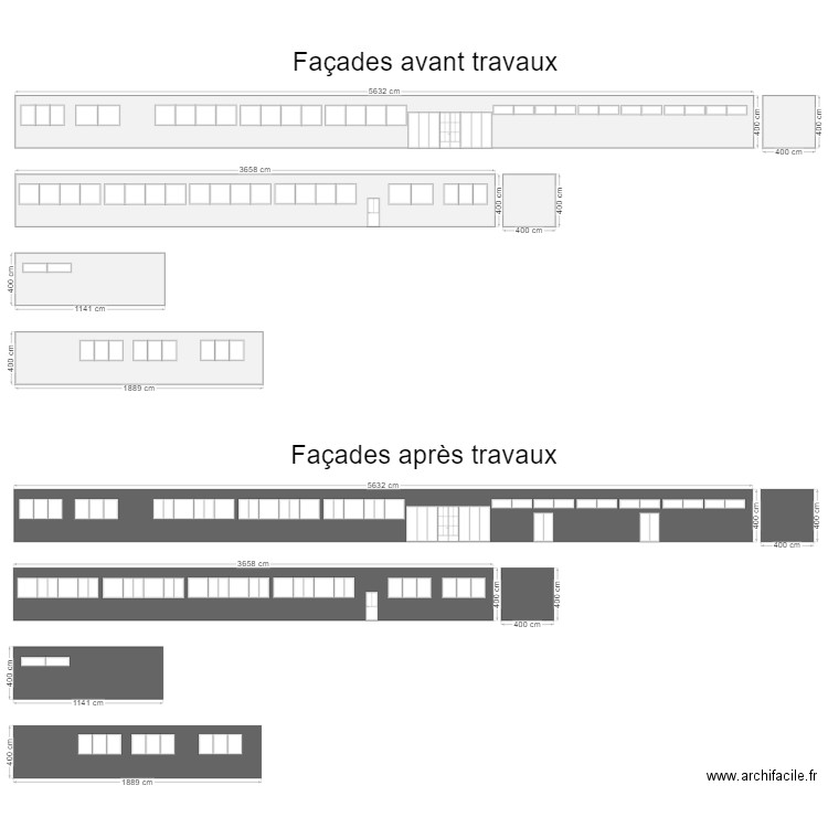 MUPA - Façades 19/04/2024 - avant et après travaux. Plan de 0 pièce et 0 m2