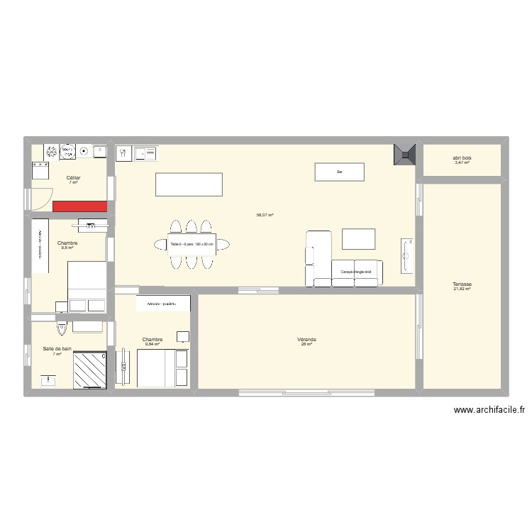 MAISON 1. Plan de 0 pièce et 0 m2