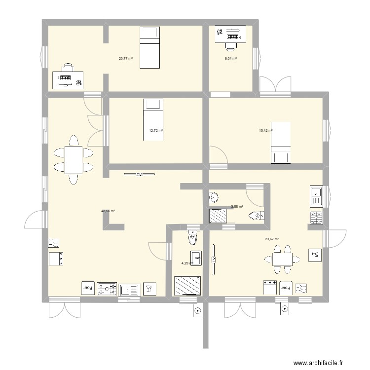 projet riviere. Plan de 0 pièce et 0 m2