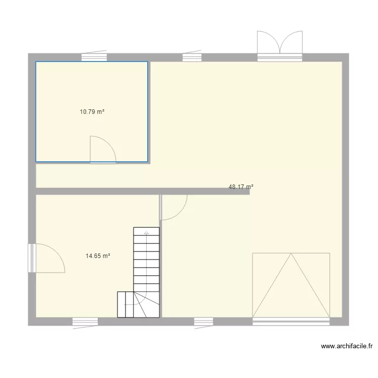 Rez Boofzheim. Plan de 3  et 74 m²
