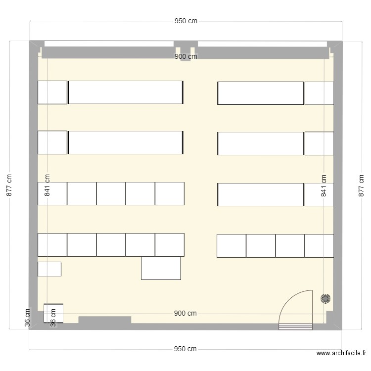 plan de classe. Plan de 0 pièce et 0 m2