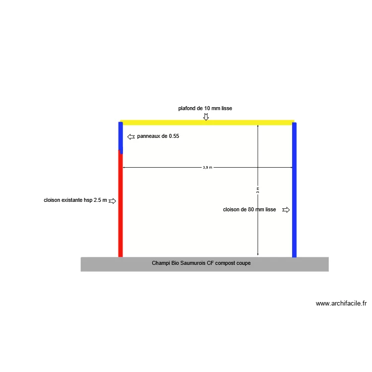 Campi bio saumurois coupe. Plan de 