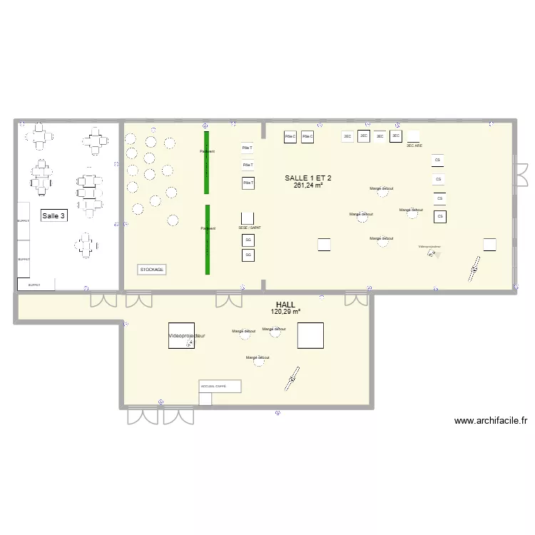 AGRACO OPTION 1 Accueil café et déjeuner dans le hall. Plan de 2 et 382 m² AGRACO OPTION 1 Accueil café et déjeuner dans le hall. Plan de 2 et 382 m²