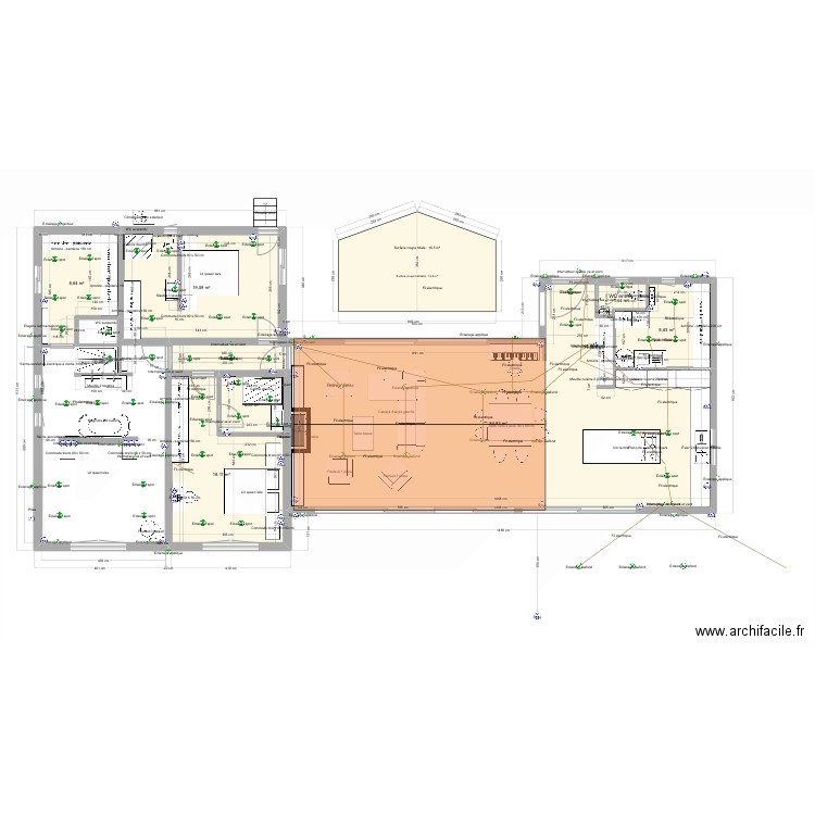 version v15. Plan de 8 pièces et 150 m2