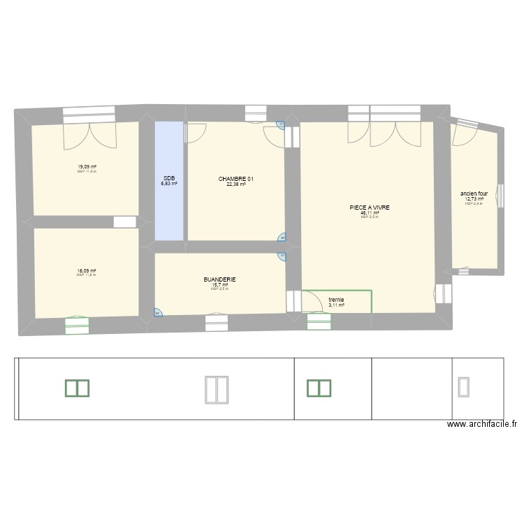 MAISON_jev03_A. Plan de 8 pièces et 144 m2