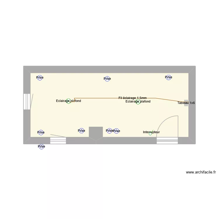 cabane elec. Plan de 1  et 14 m²