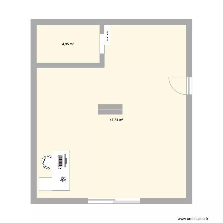 promod. Plan de 2  et 52 m²