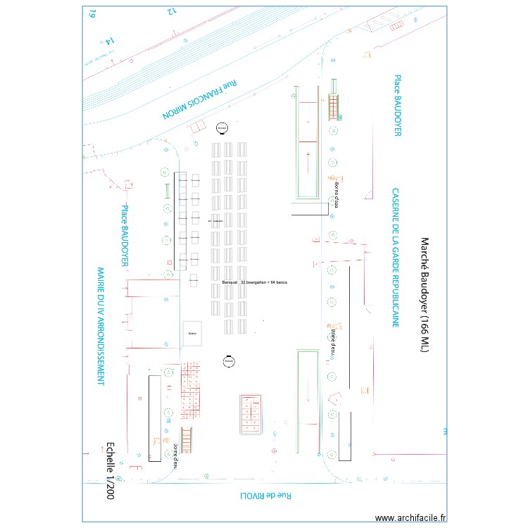 Place Baudoyer. Plan de 0 pièce et 0 m2