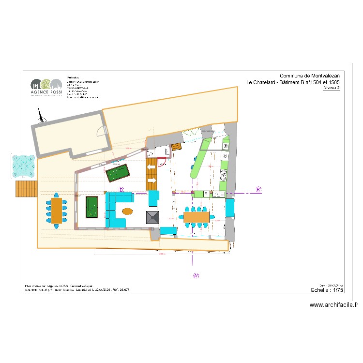chatelard sejour agrandi geometre gde cuisine. Plan de 4 pièces et 116 m2