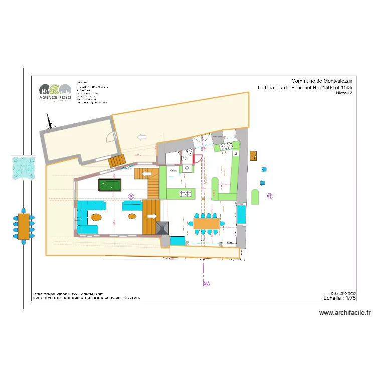 chatelard sejour agrandi geometre gde cuisine. Plan de 