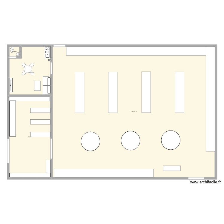 Magasin bio. Plan de 0 pièce et 0 m2