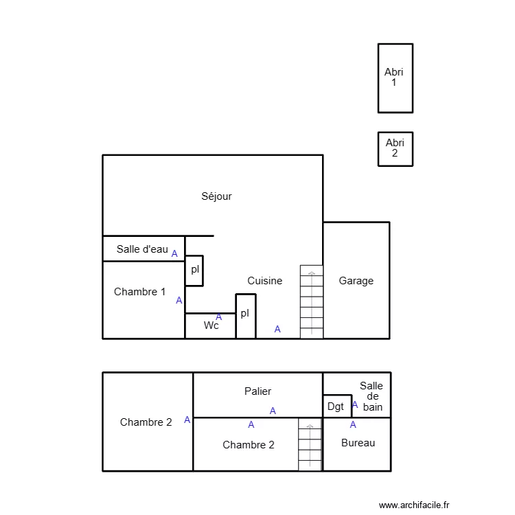 QUIMPER FEILLET BIR HAKEIM. Plan de 