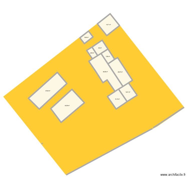 maison. Plan de 11 pièces et 235 m2