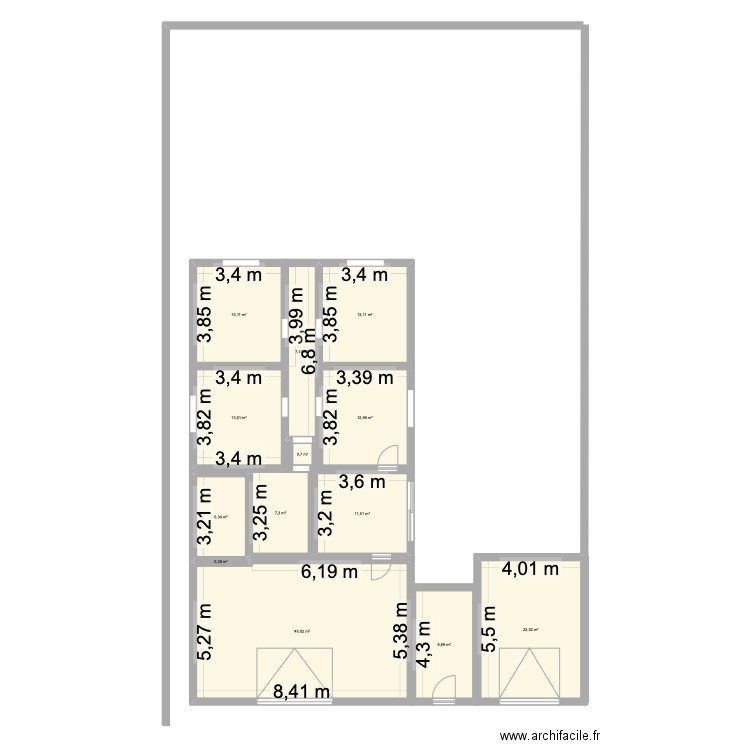 MAISON all terrain. Plan de 13 pièces et 163 m2