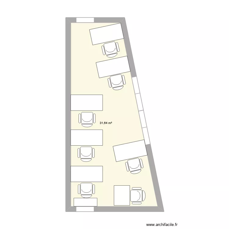 Bureau Moyens Généraux 2. Plan de 1 Pièce et 32 m² Bureau Moyens Généraux 2. Plan de 1 Pièce et 32 m²