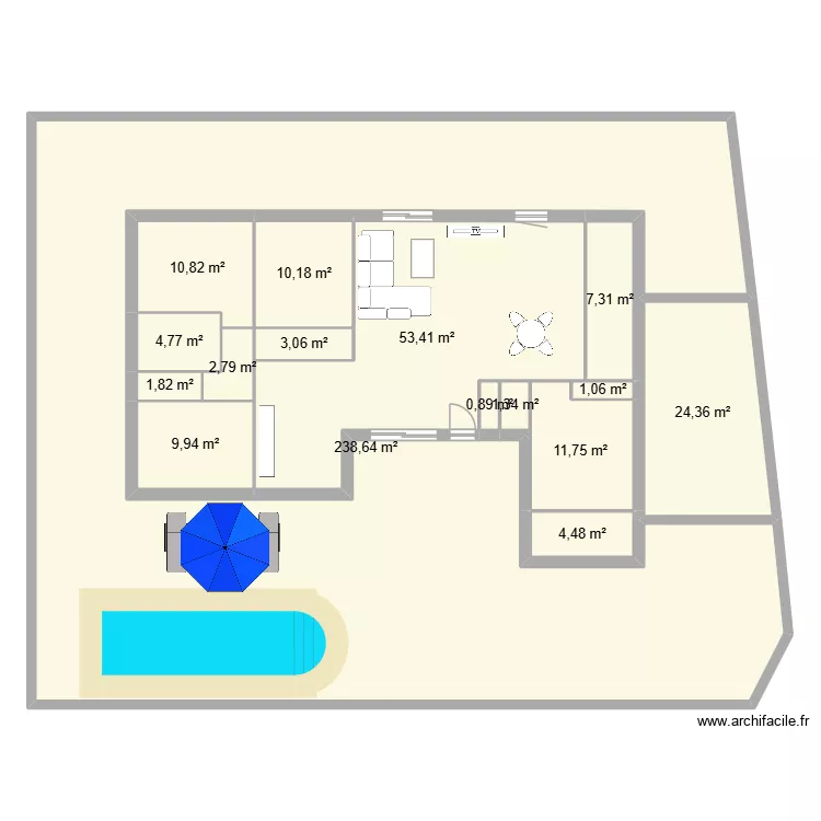 PLAN MAISON ST PERAY 2. Plan de 16 pièces et 387 m²